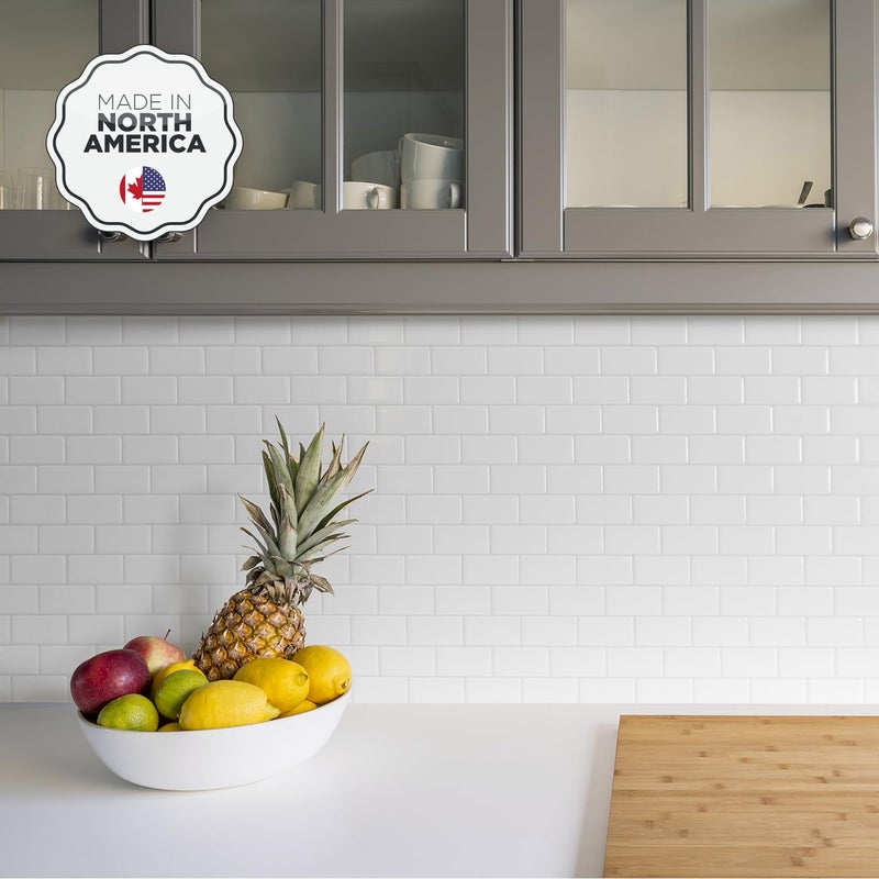 SMART TILES Peel and Stick Backsplash - 10 Sheets of 10.95" x 9.70" - 3D Adhesive Peel and Stick Tile Backsplash for Kitchen, Bathroom, Wall Tile, Norden - Image 5